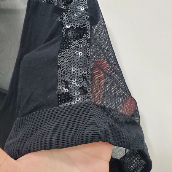 Lane Bryant Woman's Black Mesh Back Sequin Short Sleeve Top Plus Size‎ 14/16 - Picture 4 of 4